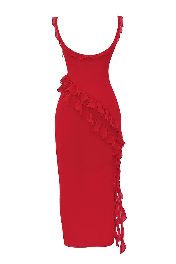 BELLEZA MIDI DRESS - RUBY