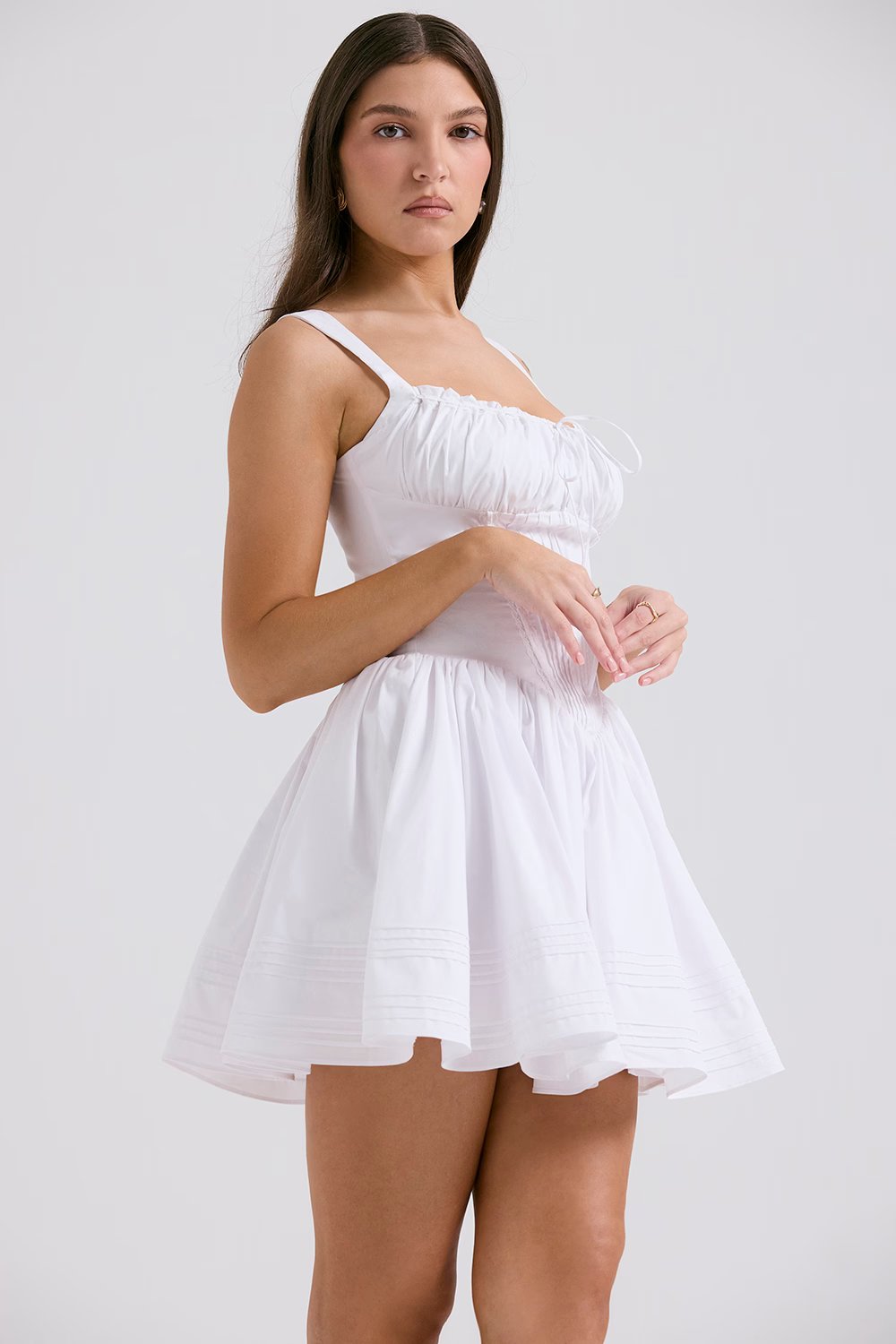 AVA MINI DRESS - WHITE