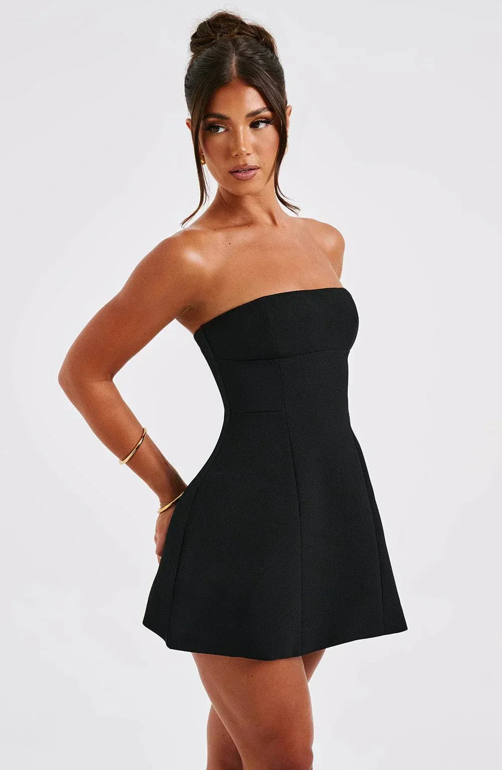 CAMILA STRAPLESS MINI DRESS - BLACK