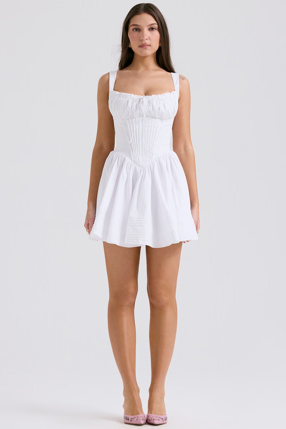 AVA MINI DRESS - WHITE