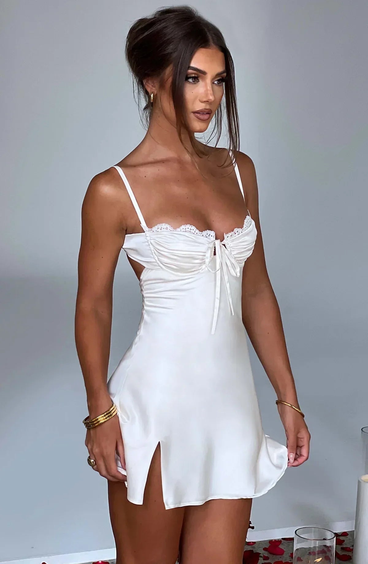 VALENTINA MINI DRESS - WHITE