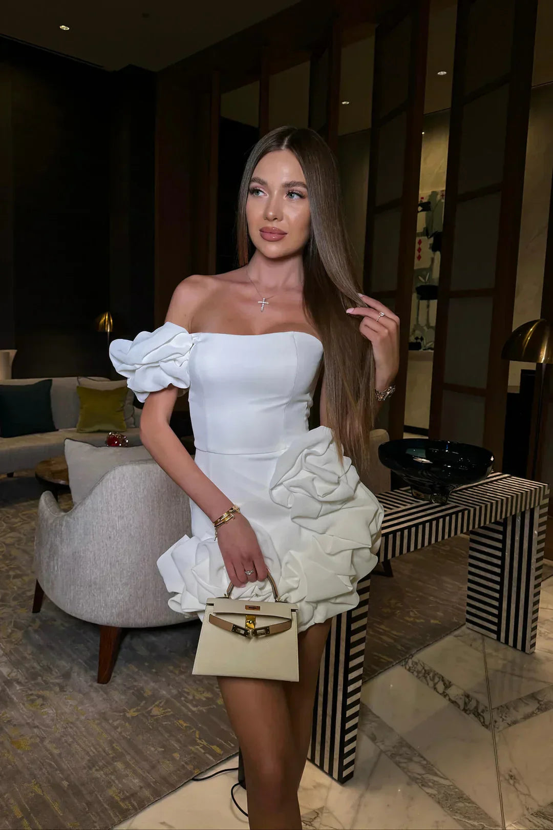 ECLIPSE MINI DRESS - WHITE