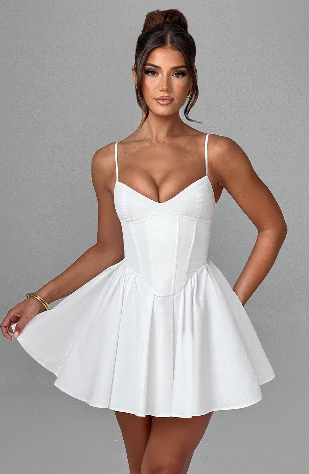 FELICITY MINI DRESS - IVORY