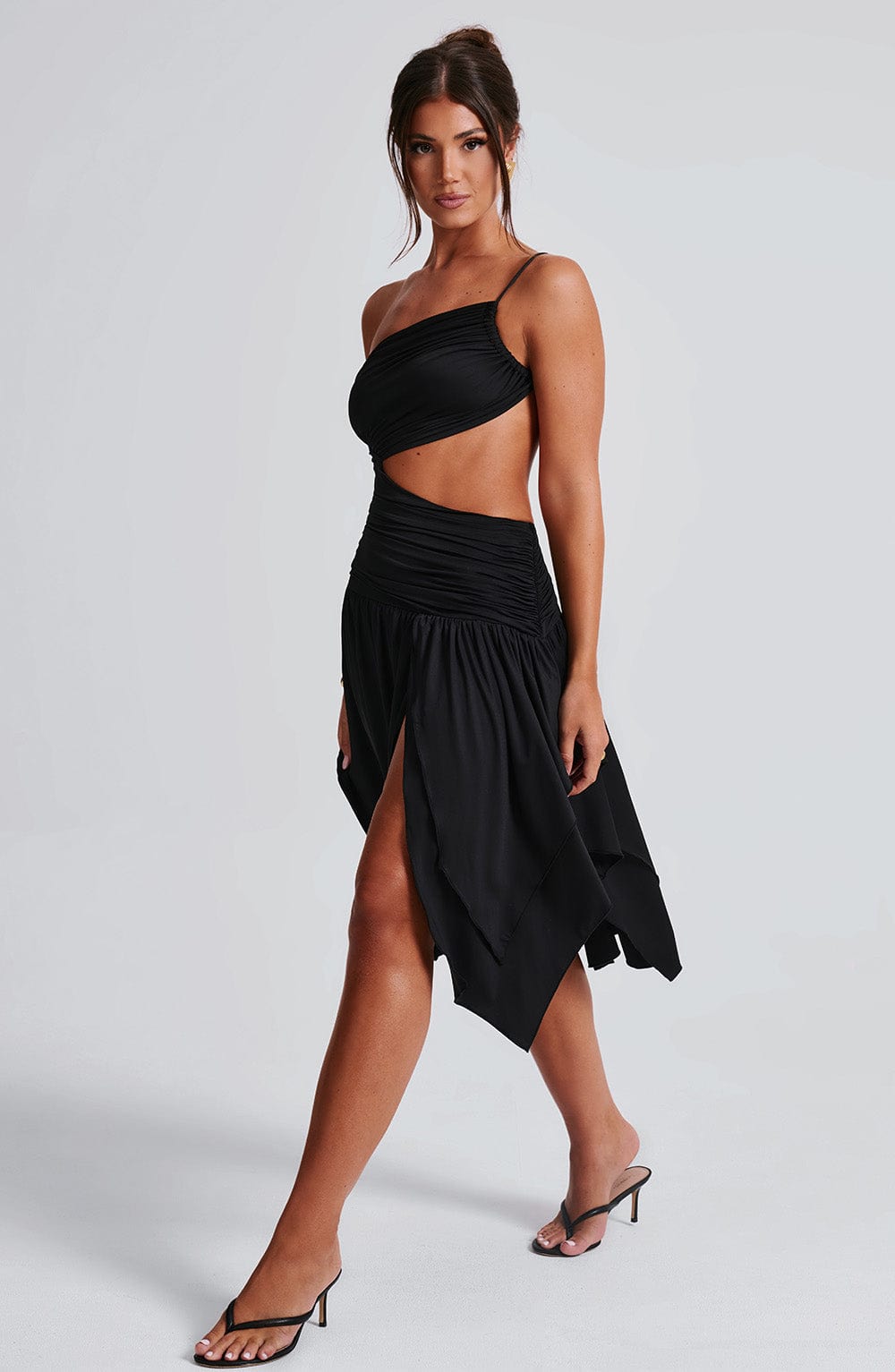 Luna Midi Dress - BLACK