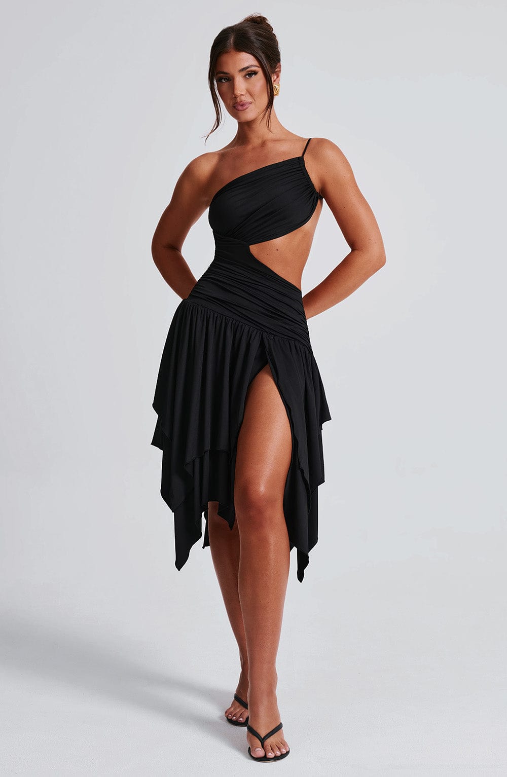 Luna Midi Dress - BLACK