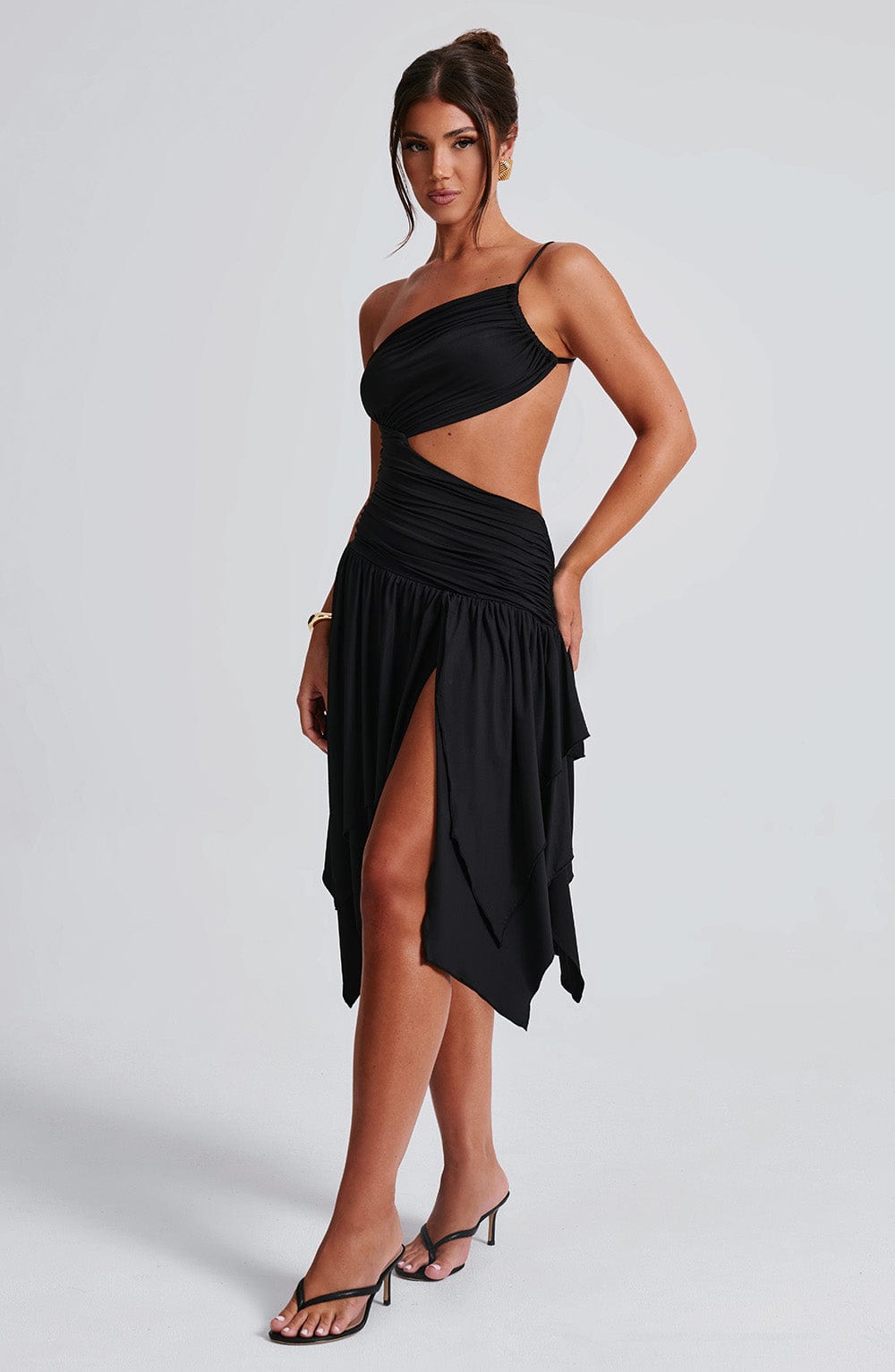 Luna Midi Dress - BLACK