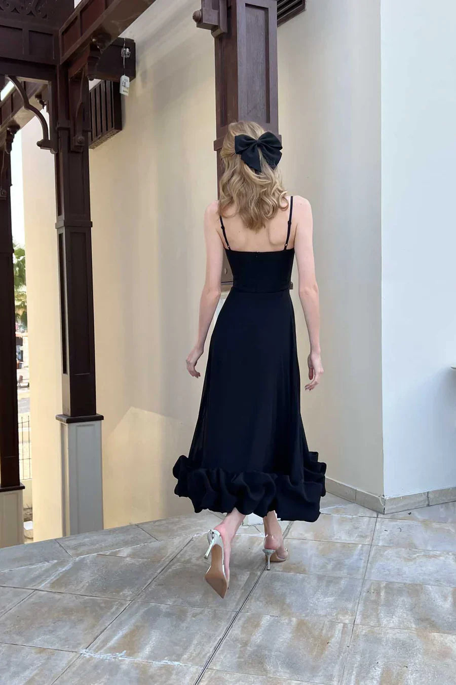 EVA MIDI DRESS - BLACK