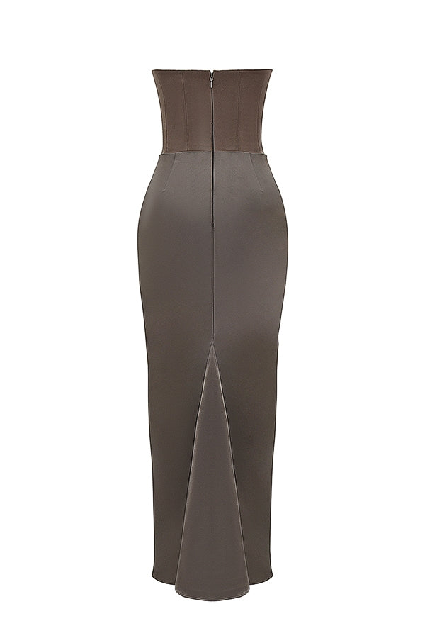 SERAPHINE MAXI DRESS - SMOKE