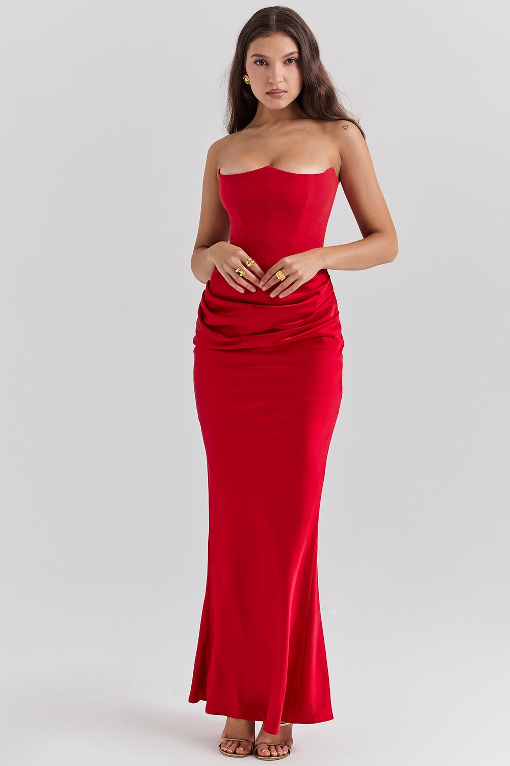 SERAPHINE MAXI DRESS  - RUBY