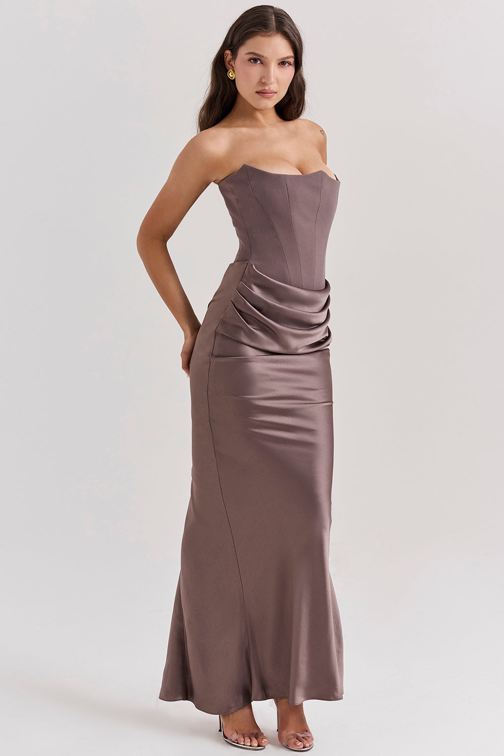 SERAPHINE MAXI DRESS - SMOKE